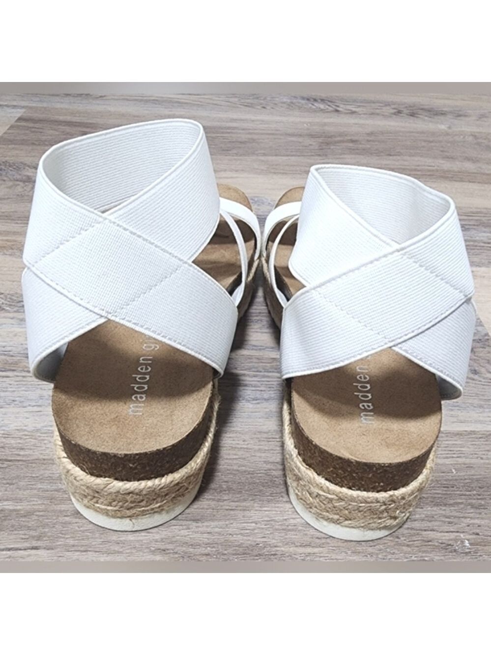 Madden Girl Women's Carly Espadrille Wedge Sandal White Size 7 - New in Box - Picture 5 of 11